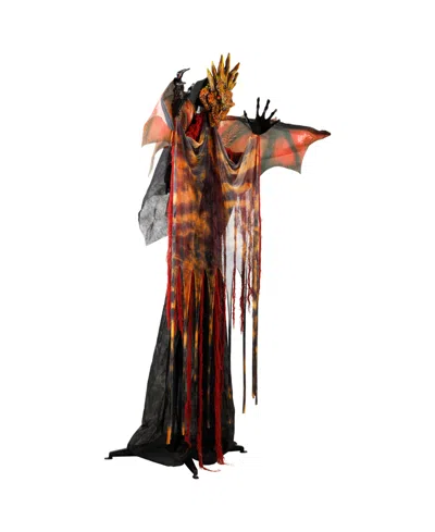 Northlight 70" Lighted And Animated Standing Dragon Man With Sound Halloween Figure