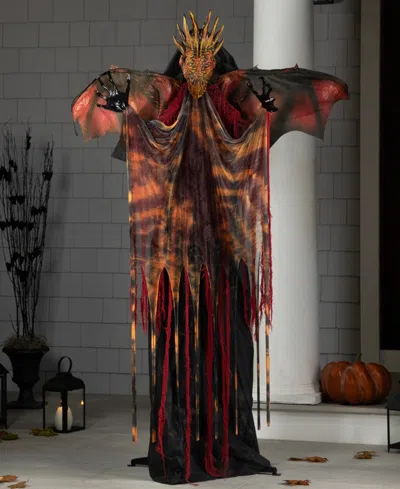 Northlight 70" Lighted And Animated Standing Dragon Man With Sound Halloween Figure