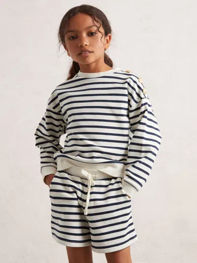 Reiss Navy/ivory Top & Joggers Set