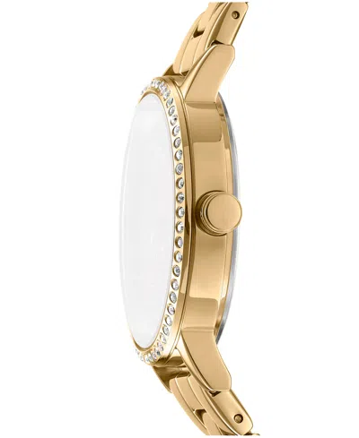 Dkny Women's Soho Logo Gold-tone Stainless Steel Bracelet Watch, 36mm
