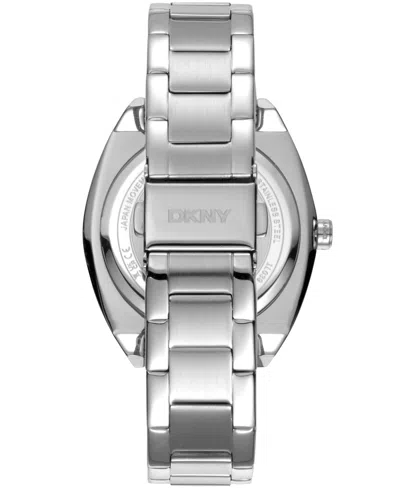 Dkny Logo Broadway Maxi Silver Womens Watch