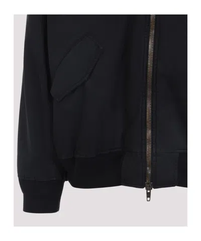 Balenciaga Hybrid Bomber Jacket With Side Flap Pockets In Black