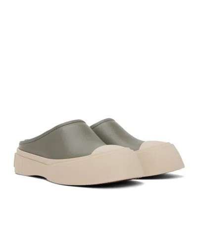 Marni Gray Pablo Sabot Slip-on Loafers