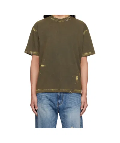 We11 Done Faded-effect T-shirt In Brown