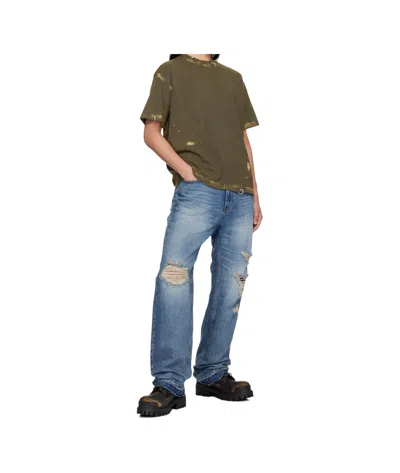We11 Done Faded-effect T-shirt In Brown