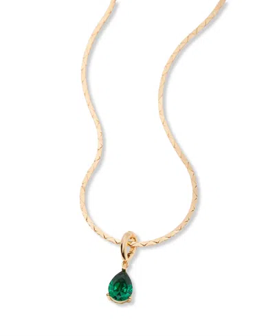 Brook & York Gold Plated Melrose Teardrop Birthstone Short Pendant Necklace