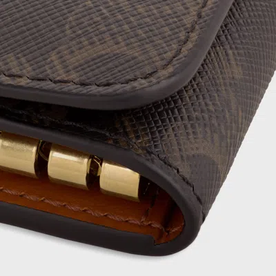 Celine Key Case Triomphe In Triomphe Canvas