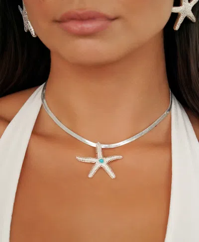 Ettika Mermaid Cove Starfish Pendant Necklace In Metallic