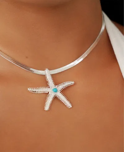 Ettika Mermaid Cove Starfish Pendant Necklace In Metallic