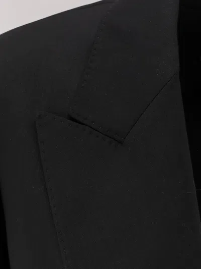 Max Mara Women Black Canvas Talento Belted Blazer In Black