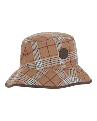 Pre-owned Gucci Women's  Plaid Gg Baseball Cap In Brown