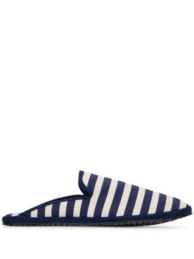 Vibi Venezia Loafers Striped Pattern Espadrille Sole In Black