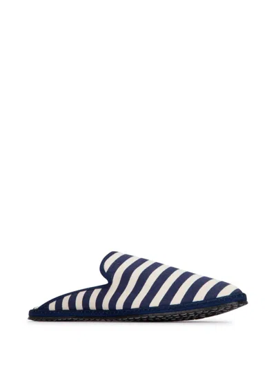 Vibi Venezia Loafers Striped Pattern Espadrille Sole In Black