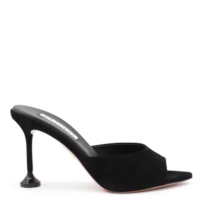Aquazzura Suede Bisous Mules 85