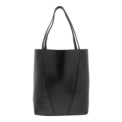 Chloé Small Spin Tote In Grained Leather Bags In Black