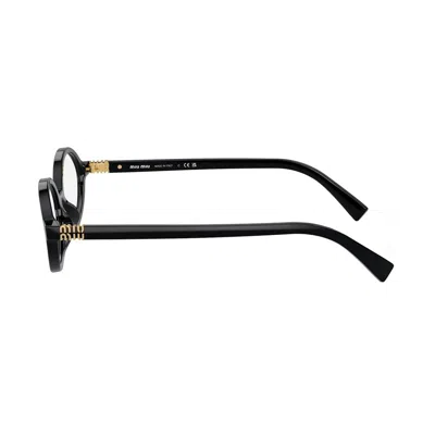 Miu Miu 0mu 01xv Miu Regard 1ab1o1 Black Glasses In Black