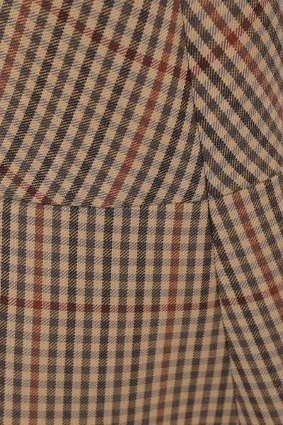 Dries Van Noten Checked Flared Skirt In Brown