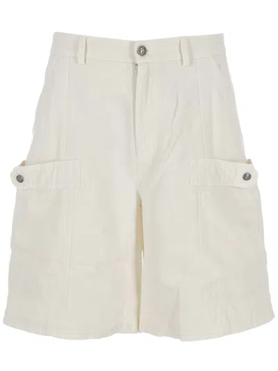 Palm Angels Shorts In Neutral
