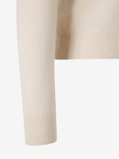 Peserico Wool Knitted Sweater In White