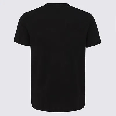 Tom Ford Round Collar Logo T-shirt In Black