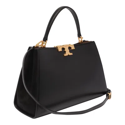 Tory Burch Eleanor Calf Leather Satchel Bag In Black