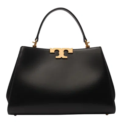 Tory Burch Eleanor Calf Leather Satchel Bag In Black