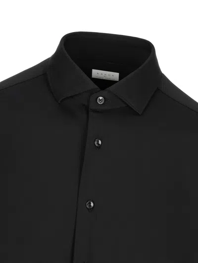 Xacus Button-down Long-sleeve Shirt In Black