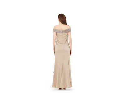 Amri Women's Off-the-shoulder Cowl Neckline Dress With Floral Embellishment