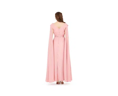Amri Women's Cowl Neck Flare Sleeved A-line Gown