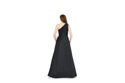 Amri Women's One Shoulder Dress With Cascading Ruffle Flower Detail