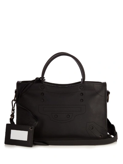 Balenciaga Blackout City Mini Leather Cross-body Bag
