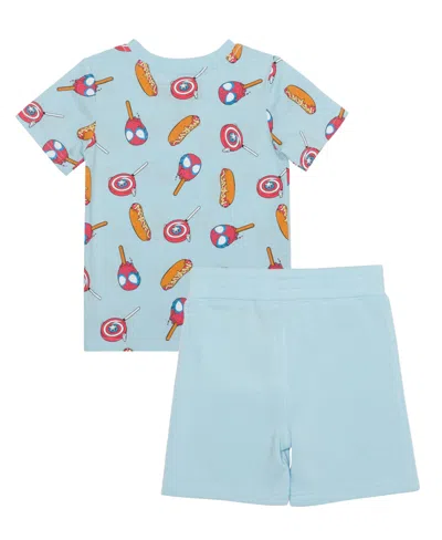 Spider-man Toddler Boys 2-piece Crewneck T-shirt And Short Set In Blue