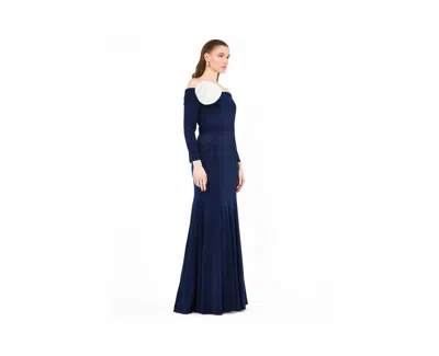 Amri Off-the-shoulder Long Sleeved Crepe Gown