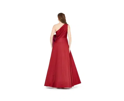 Amri Women's One Shoulder Dress With Cascading Ruffle Flower Detail
