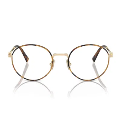 Miu Miu Logo Flat Mirror In Brown