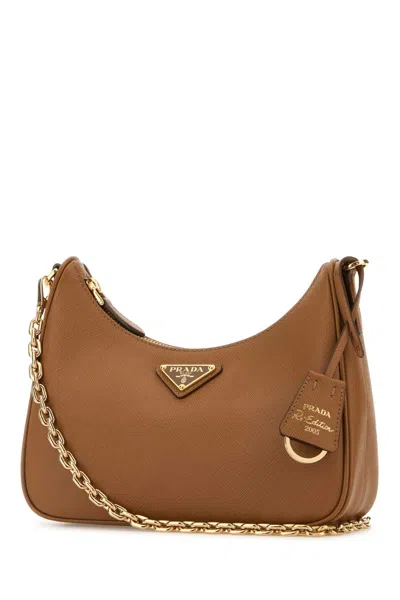 Prada Camel Leather Re-edition 2005 Shoulder Bag