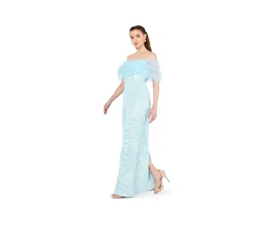 Amri Women's Off-the-shoulder Corset Detail Brocade Gown