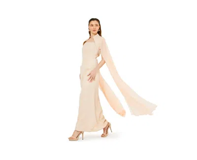 Amri Women's Strapless Column Dress With Detachable Cropped Cape Jacket