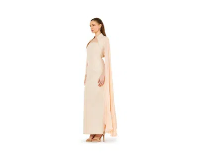 Amri Women's Strapless Column Dress With Detachable Cropped Cape Jacket