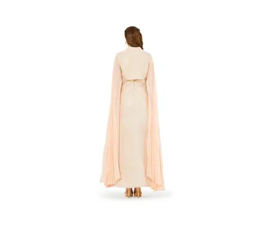 Amri Women's Strapless Column Dress With Detachable Cropped Cape Jacket