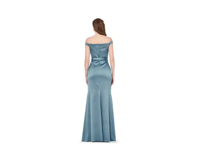 Amri Women's Organza Floral Detail Pleated Satin Gown
