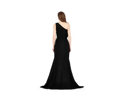 Amri Women's Organza Ruffle Detail Mermaid Crepe Gown