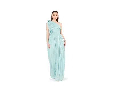 Amri Women's One Shoulder Floral Detail Ruched Gown
