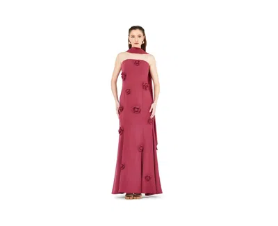 Amri Floral Applique Strapless Mermaid Gown