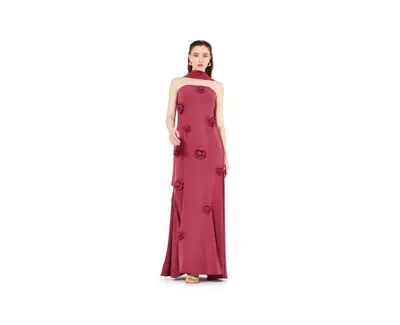 Amri Floral Applique Strapless Mermaid Gown