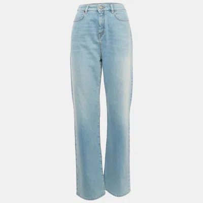 Pre-owned Max Mara Blue Denim High Rise Zena Jeans M Waist 27"