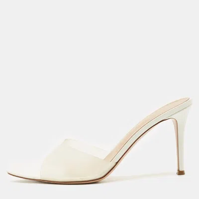 Pre-owned Gianvito Rossi Transparent Pvc Elle 105 Slide Sandals Size 41