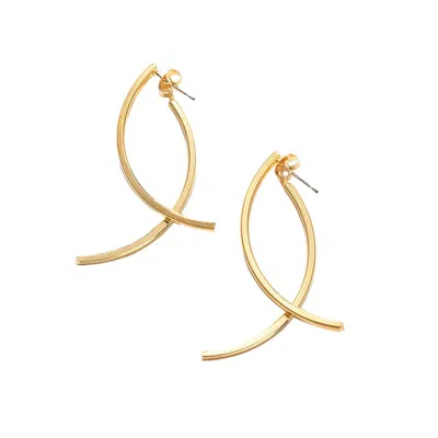 Sohi Women's Gold Lined Drop Earrings
