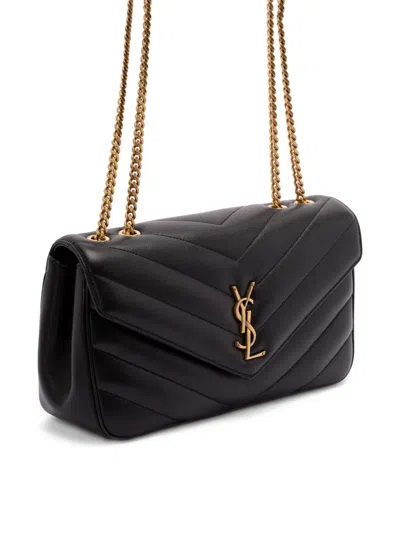 Saint Laurent Loulou Medium Chevron-quilted Lambskin Bag
