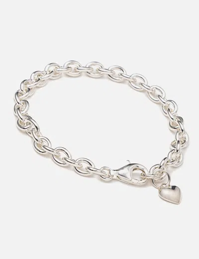 Human Made Heart Silver Bracelet In Silver